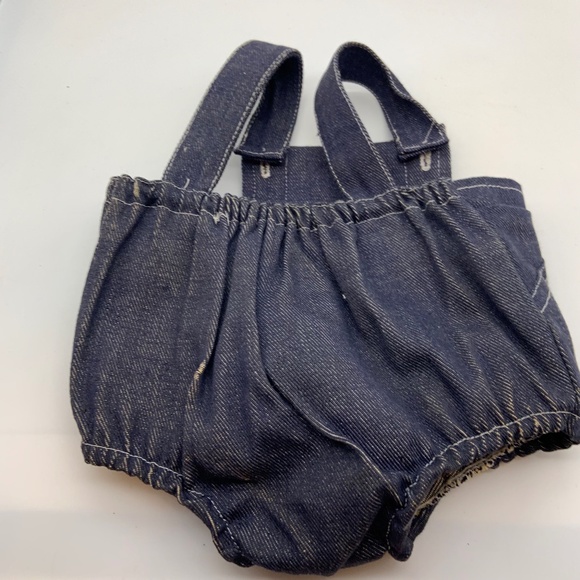 Vintage 1983 Cabbage Patch Kids Retro Denim Overalls with Red Shirt Outfit - Picture 16 of 16